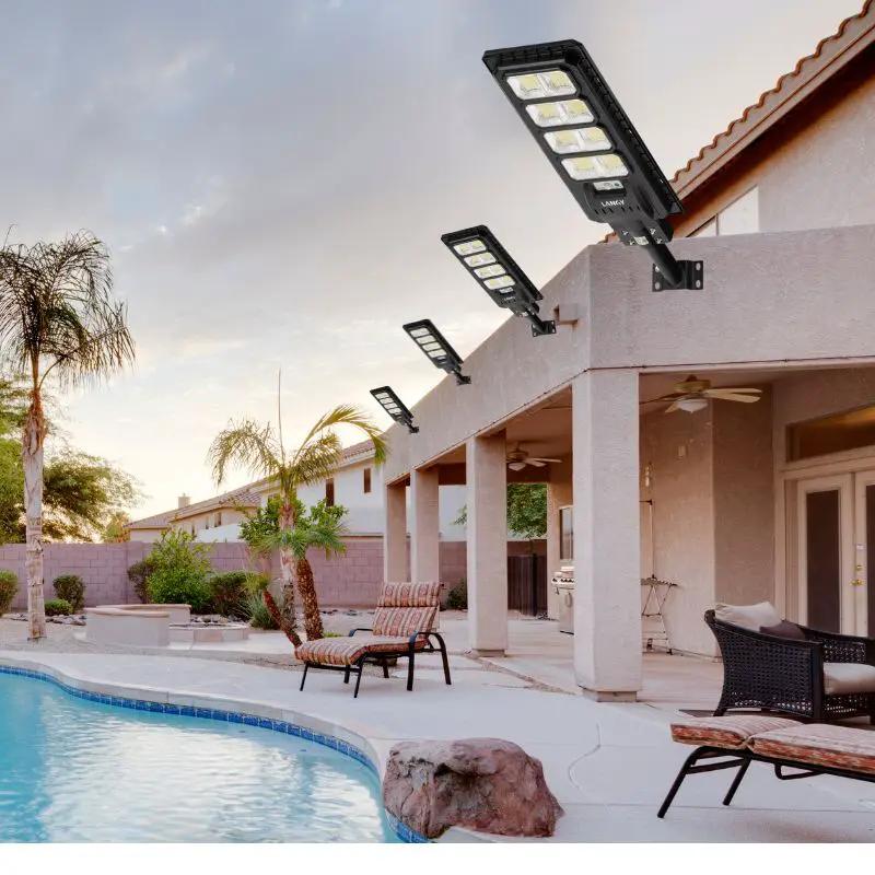 LED Solar Street Lights | 200W | 25000 Lumens | 4 Pack