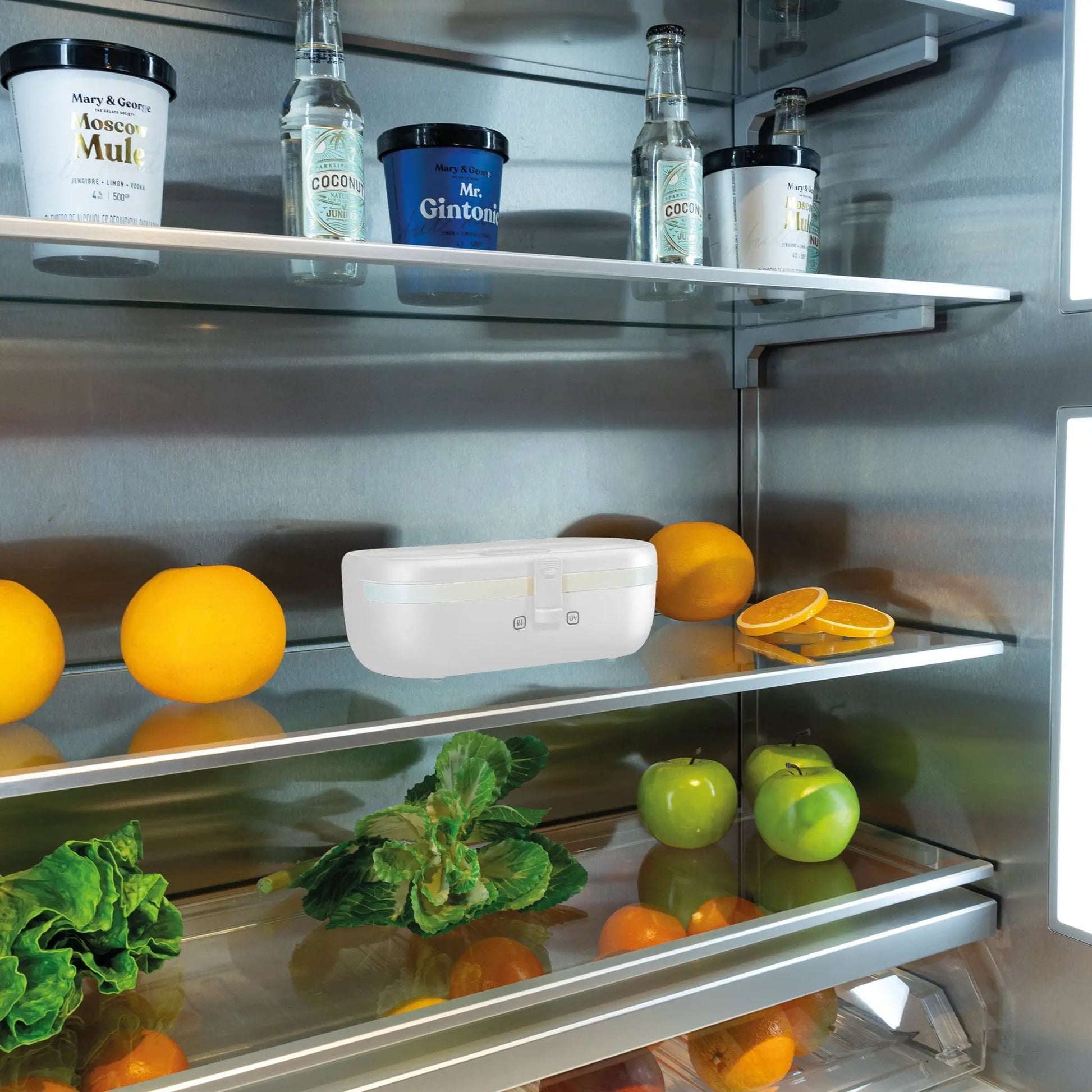 Self-Heating Lunch Box With USB-C Cord and UV LIGHT SANITIZER from PriceLows™