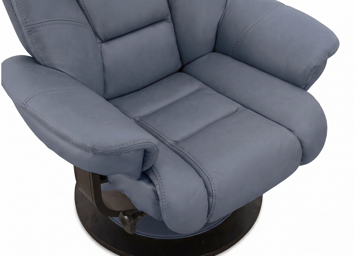 Contemporary Euro Recliner | Plush Cushioning | With Ottoman
