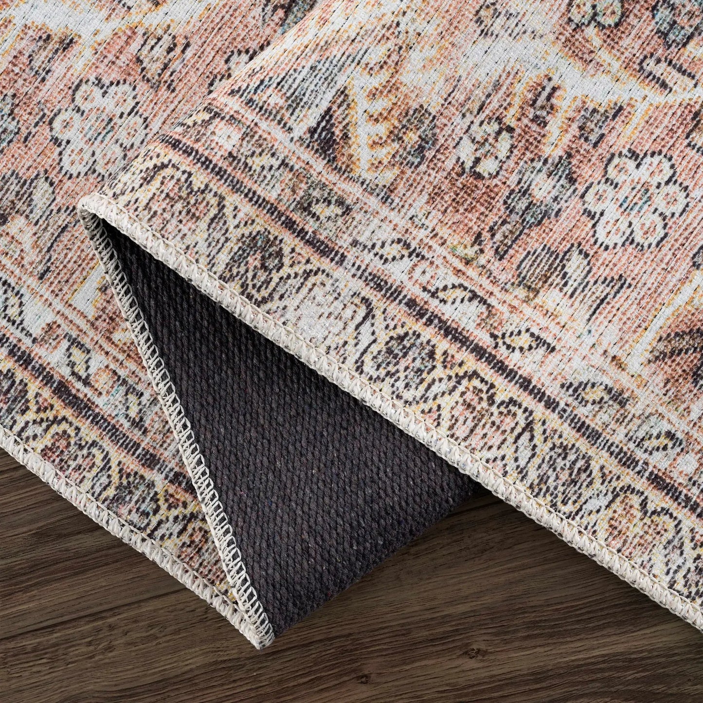 Urpi Rose & Brown Washable Area Rug from PriceLows™