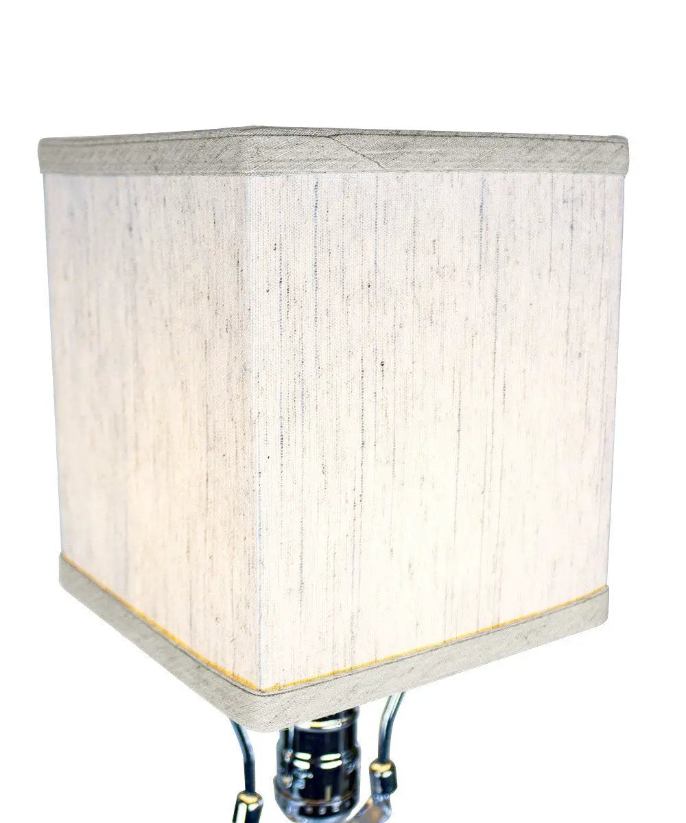 Rectangular Drum Lampshade | 6X7 Inches | Textured Linen | Oatmeal