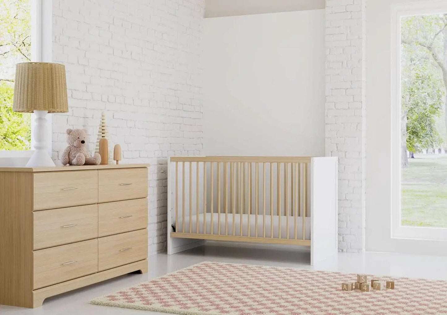 Brookside 6 Drawer Dresser Driftwood Nursery Furniture from PriceLows™