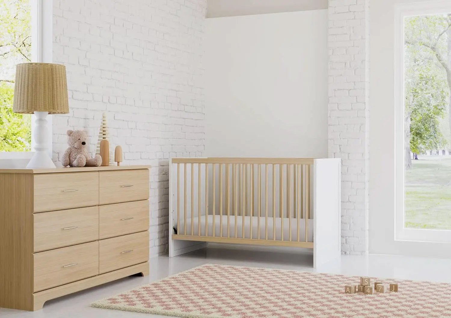 Brookside 6 Drawer Dresser Driftwood Nursery Furniture from PriceLows™