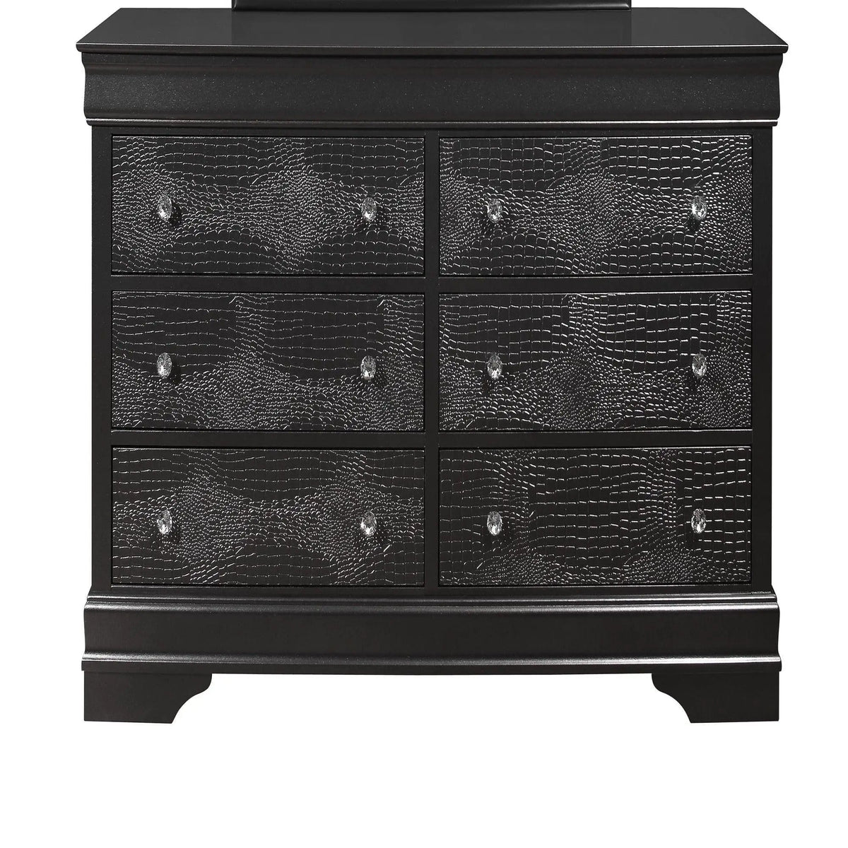 Shaker 5 Pieces Bedroom Set With Crystal Inspired Tufted Headboard And LED Lighting | 5-Piece Set | Crystal | Bedroom
