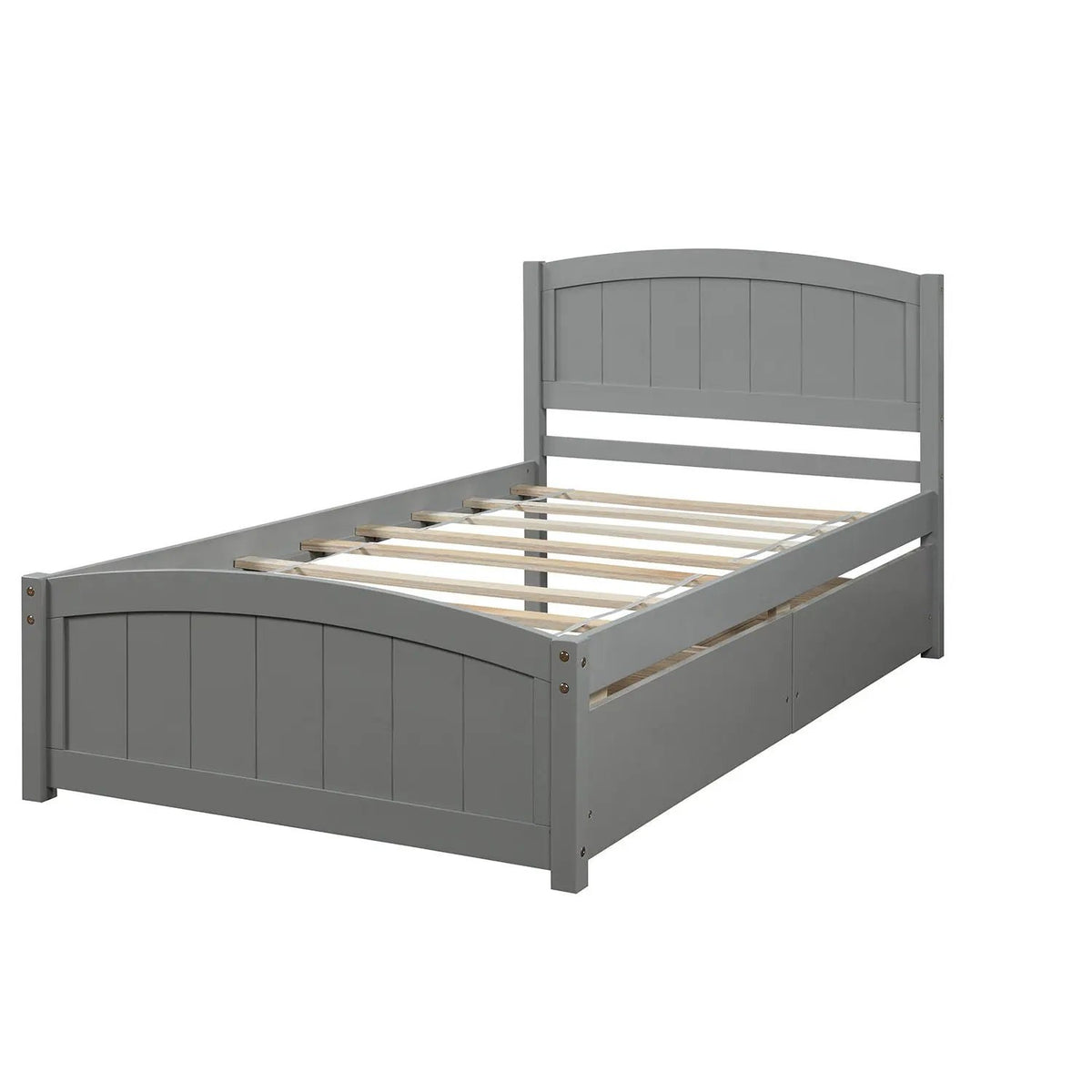 Wood Platform Bed | Headboard And Footboard | Slat Support | Minimalist Style
