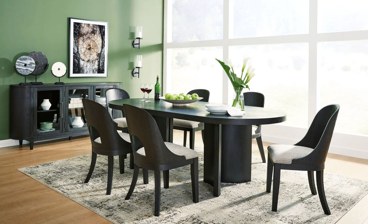 Rowanbeck Dining Room Set | 5-Piece | Contemporary Lifestyle Design | Hardwood Solids And Ash Veneer
