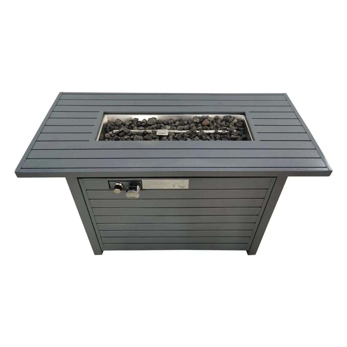 Rectangular Fire Pit Table | Propane Or Natural Gas | Adjustable Flame | Sturdy Exterior