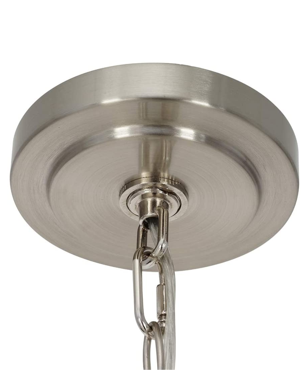 Pendant Light | Brushed Nickel | 14 Inch Wide | Linen