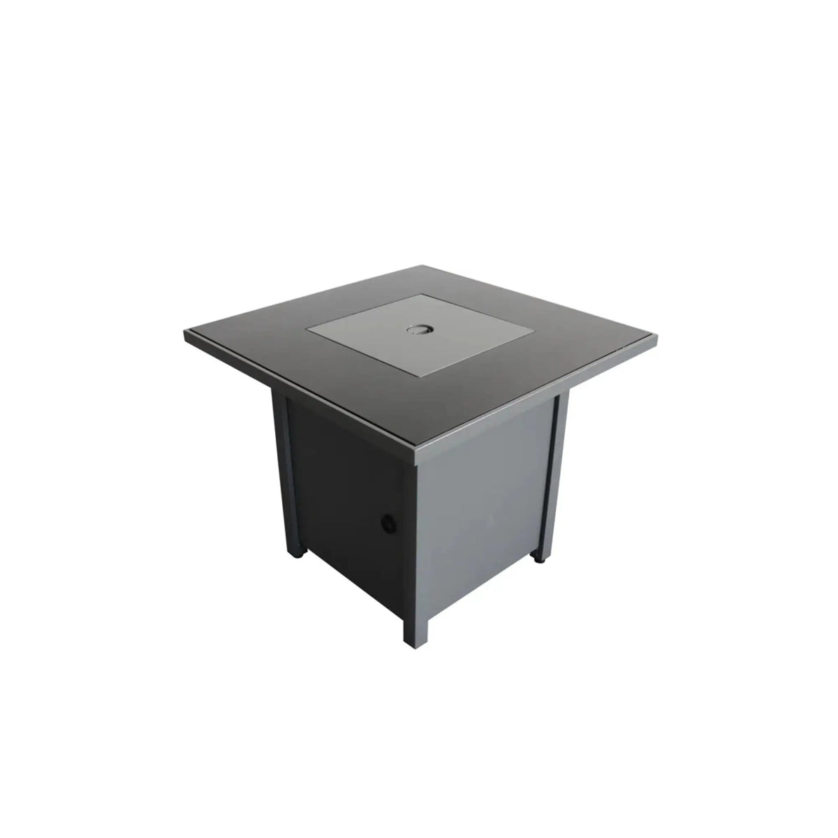 Gray Fire Pit Table | Push-Button Ignition | Robust Steel | Propane Or Natural Gas