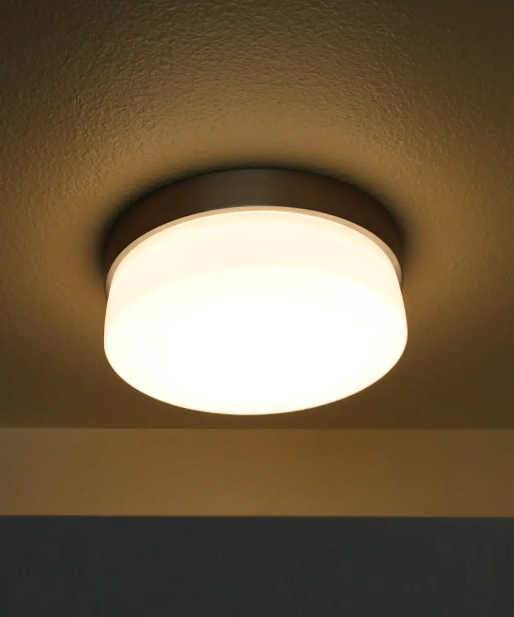 LED Flush Mount | 7 Inch Wide | 1 Light | Satin Silver Finish