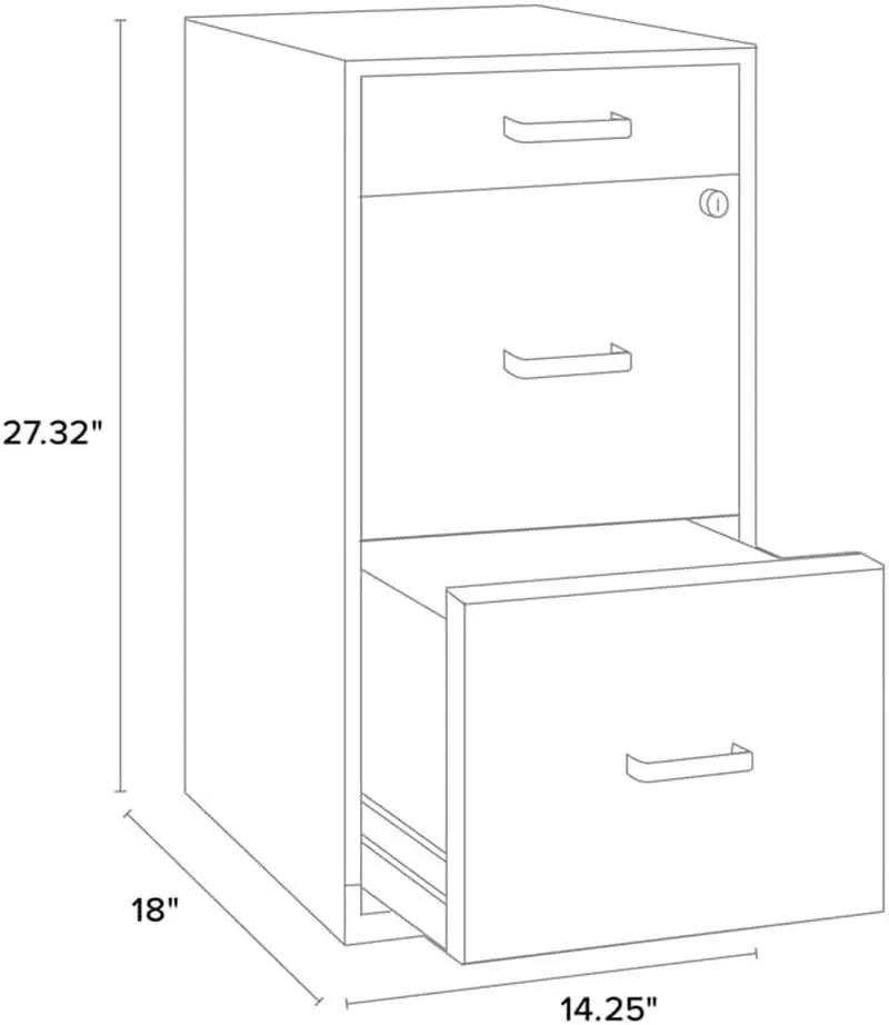 Blue 18In Deep 3 Drawer Metal File Cabinet Fully Assembled from PriceLows™