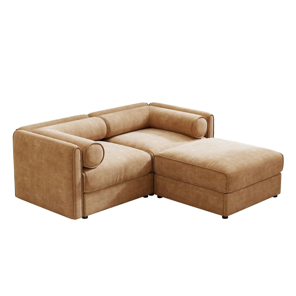 Contemporary Elegant Sofa With Storage And Ottoman 2 Piece Living Room Set | 2 Piece Living Room Set | Living Room Furniture | Living Room