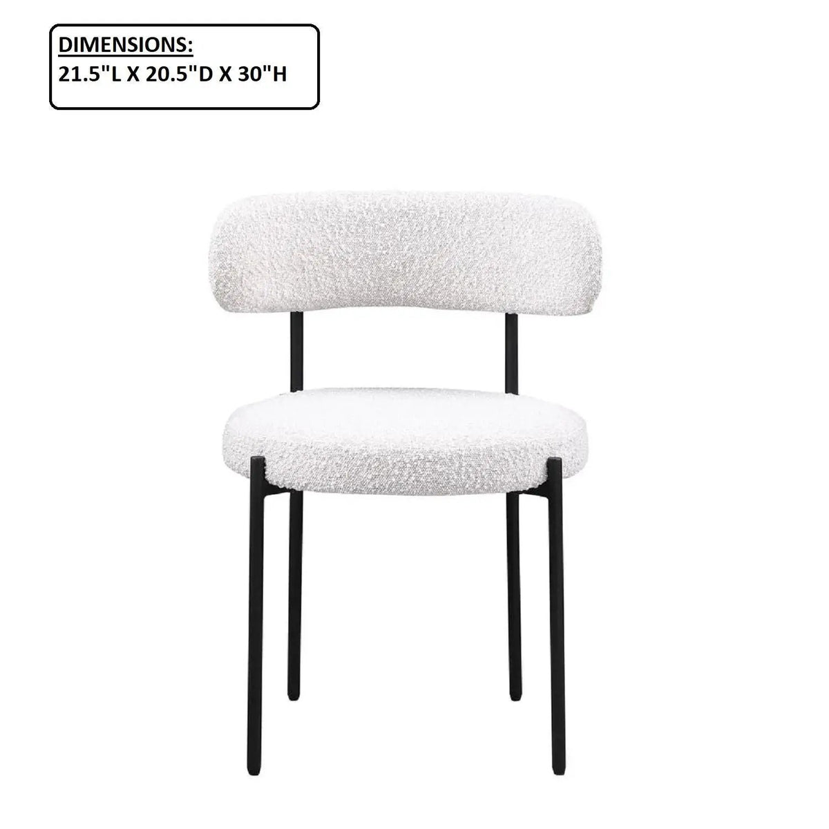 Upholstered Kitchen Chairs | Fabric Upholstery | Metal Legs | Set Of 2