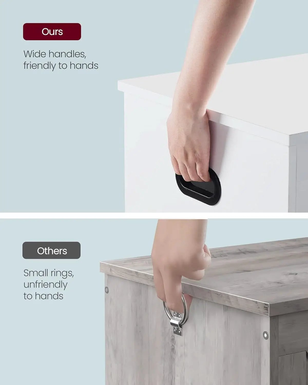 Cloud White PremiumStorage DeluxeBench With Hinges from PriceLows™