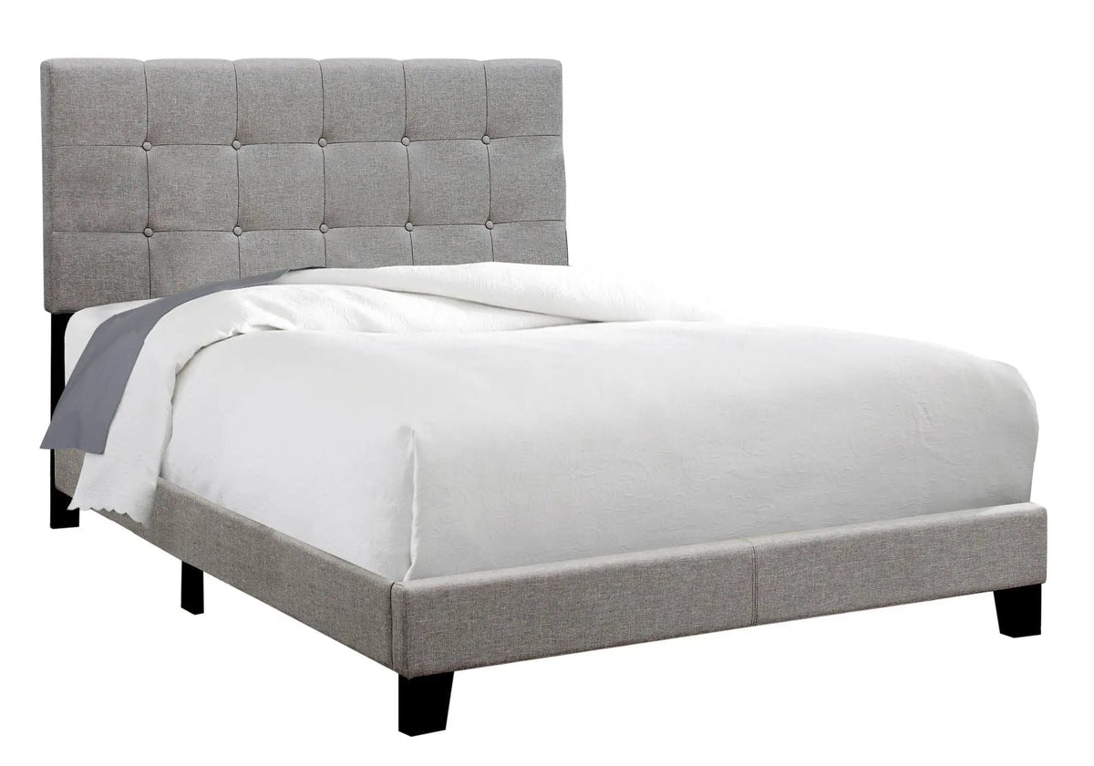 Upholstered Platform Bed Frame | Transitional Style | Frame Only | Thick Foam Padding