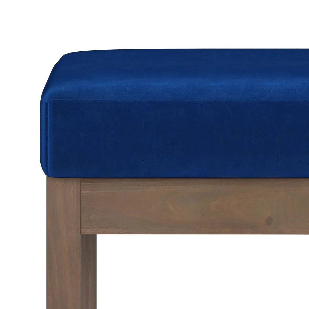 Milltown Upholstered Ottoman Bench | Driftwood Solid Wood Base | Versatile Design | 44.5 Inch Width