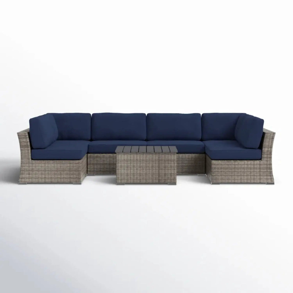 Wicker Sectional Sofa Set | Rustproof Aluminum Frame | Oversized Comfort | Weather-Resistant Wicker