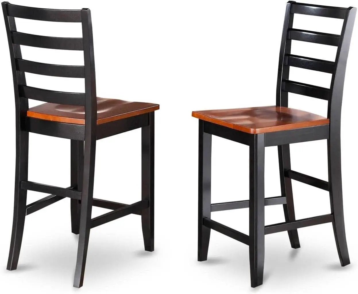 Stylish Counter Height Barstools Set of Two Black Cherry from PriceLows™