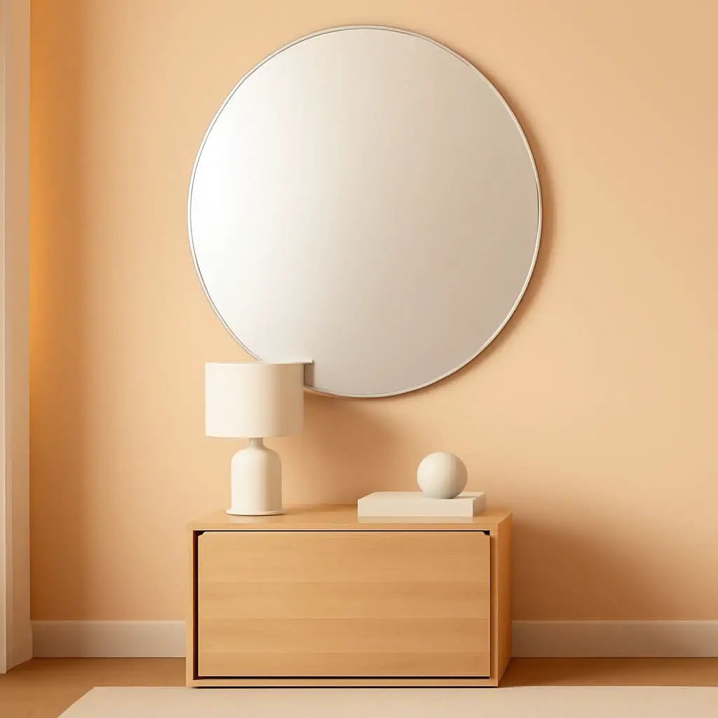 Bathroom Wall Mirror 32 Inch High 24 Inch Wide Beveled Frameless Oval For Bath Vanity And Living Room from PriceLows™