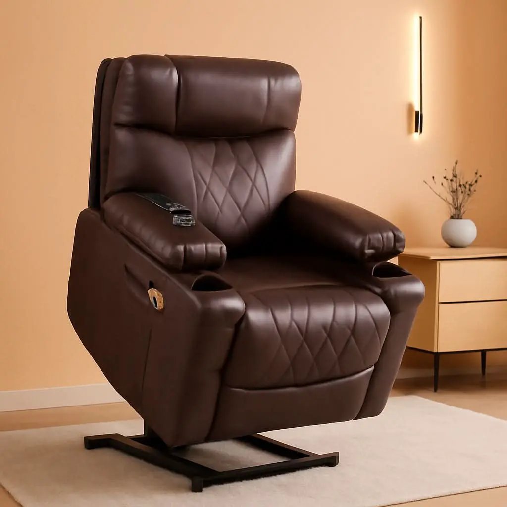 Small Size Power Lift Recliner Chair With Massage Dual Heating from PriceLows™