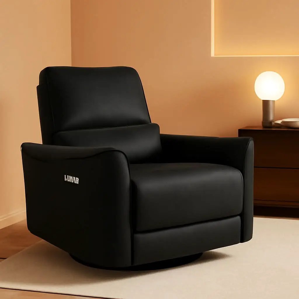 Power Recliner Chair USB Charging Lumbar Support Black from PriceLows™
