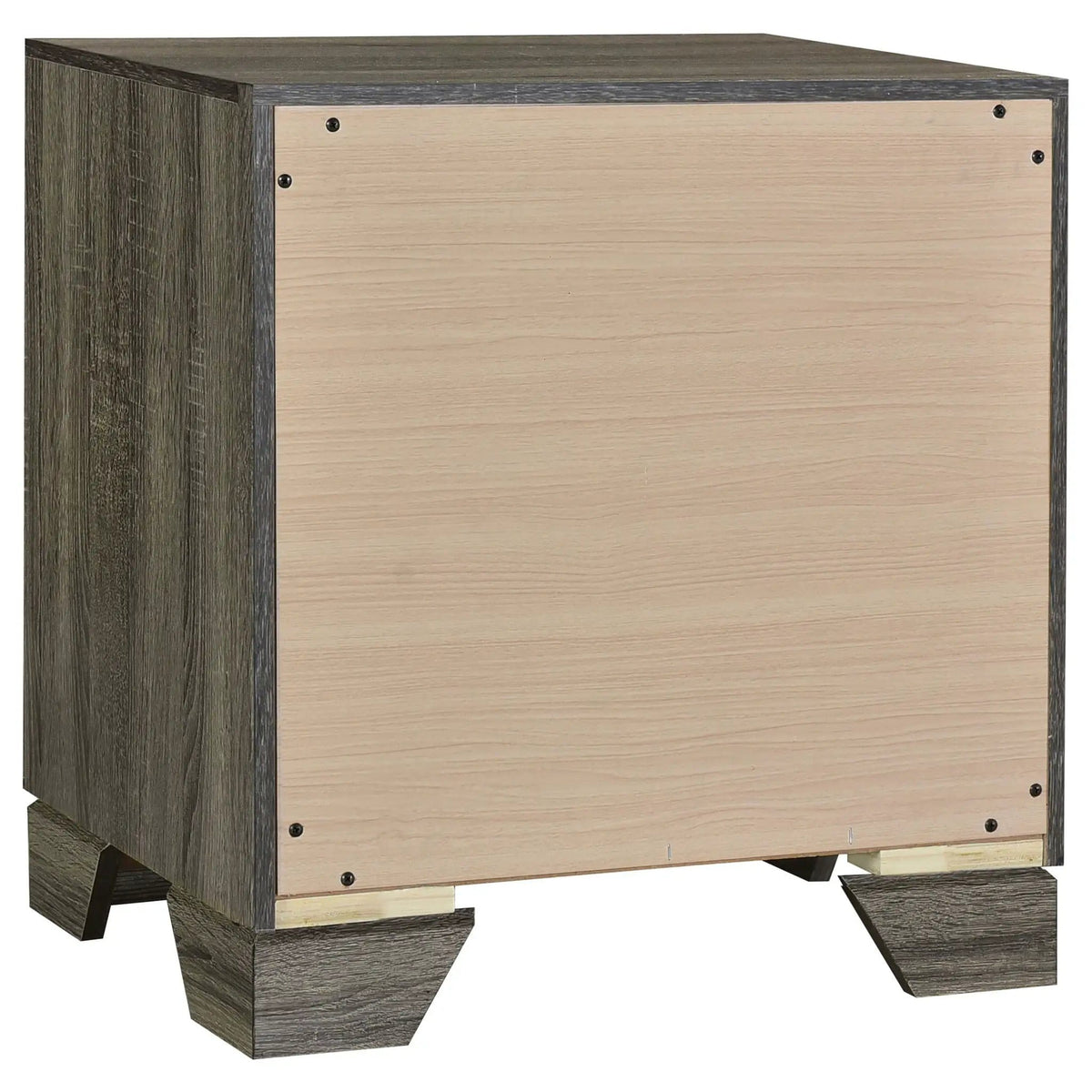 Wright 2-drawer Nightstand Bedside Table Brown | 21.75 x 16.75 x 24.75 in | Veneer & Wood | Oak