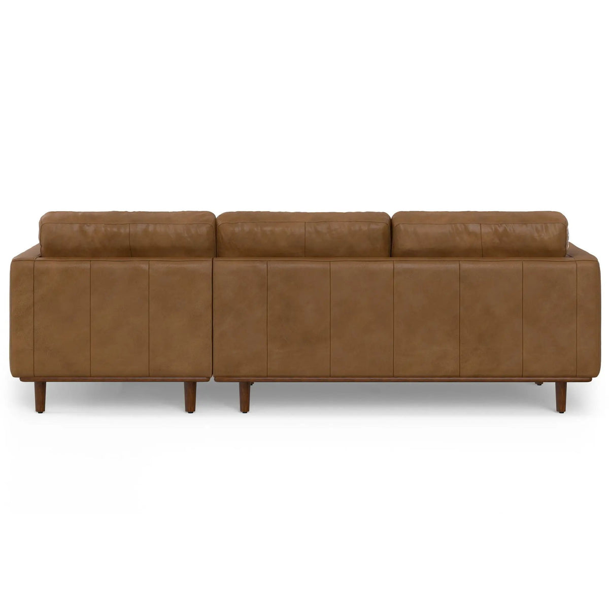 Morrison Upholstered Sectional Sofa | Genuine Aniline Leather | Chaise Cushions | 102.2 Inch Length