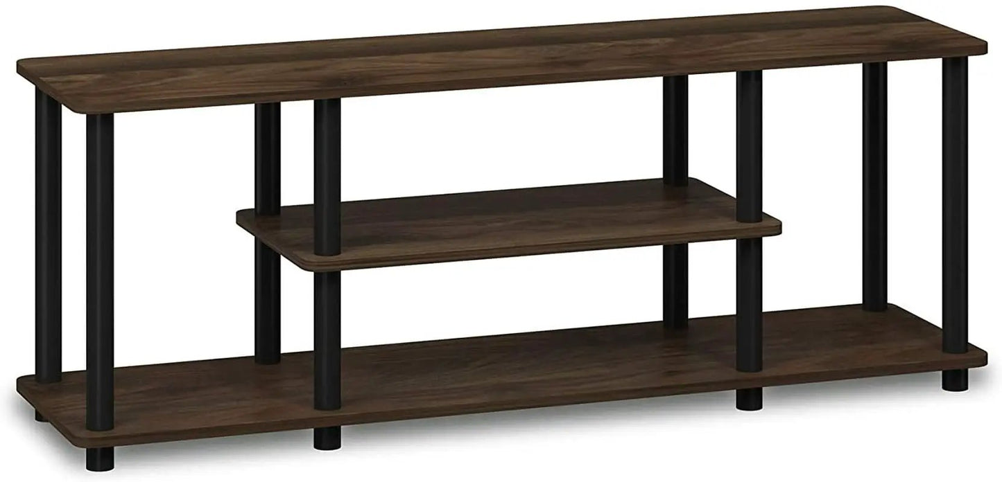 Turn-N-Tube 3-Tier TV Stand 50-Inch TVs No Tools Assembly Columbia Walnut Black from PriceLows™