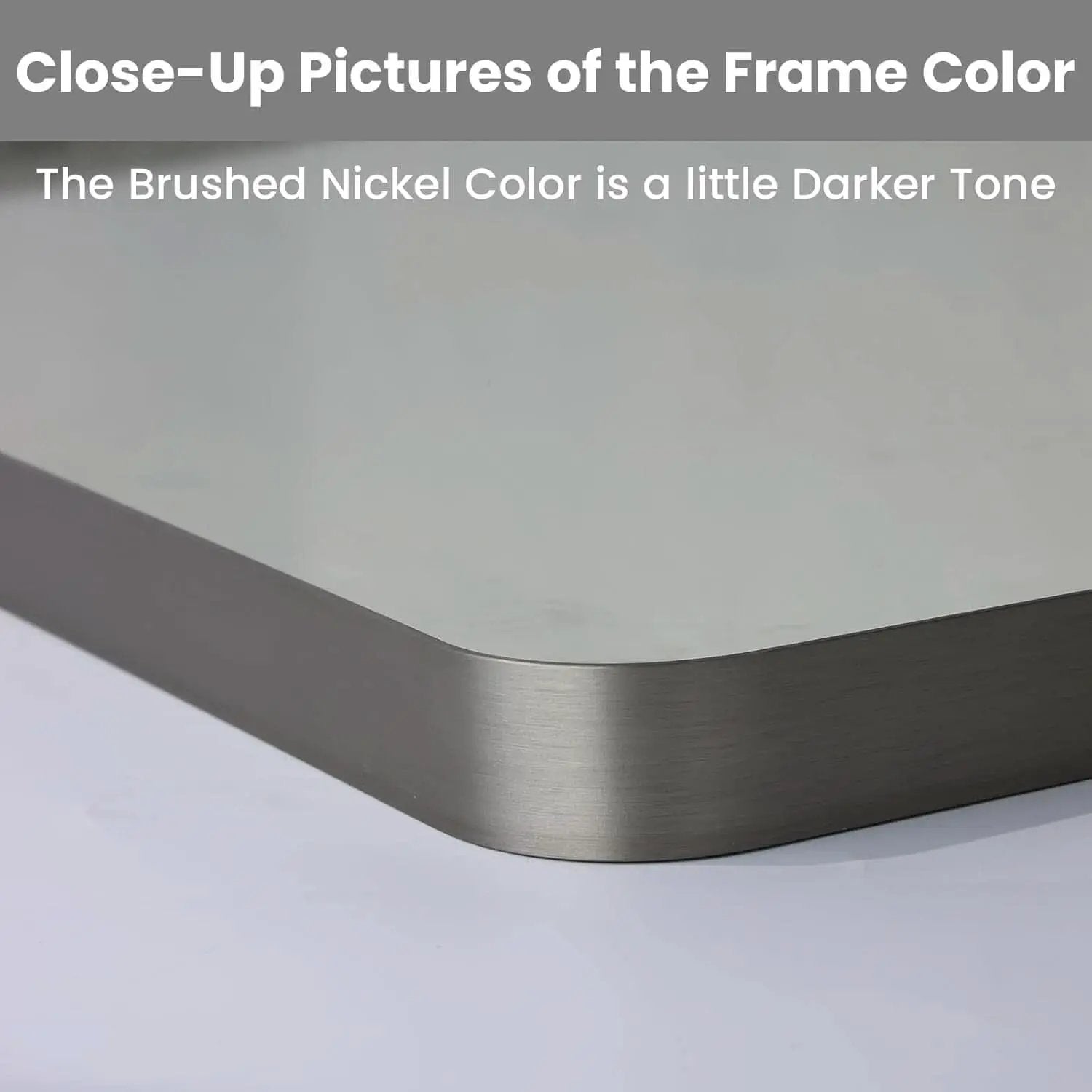 22x30 Inch Brushed Nickel Bathroom Mirror Anti Rust from PriceLows™