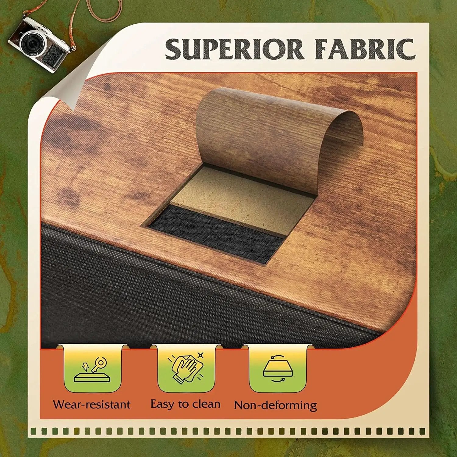 8 Drawer Fabric Storage Tower Rustic Brown For Bedroom from PriceLows™