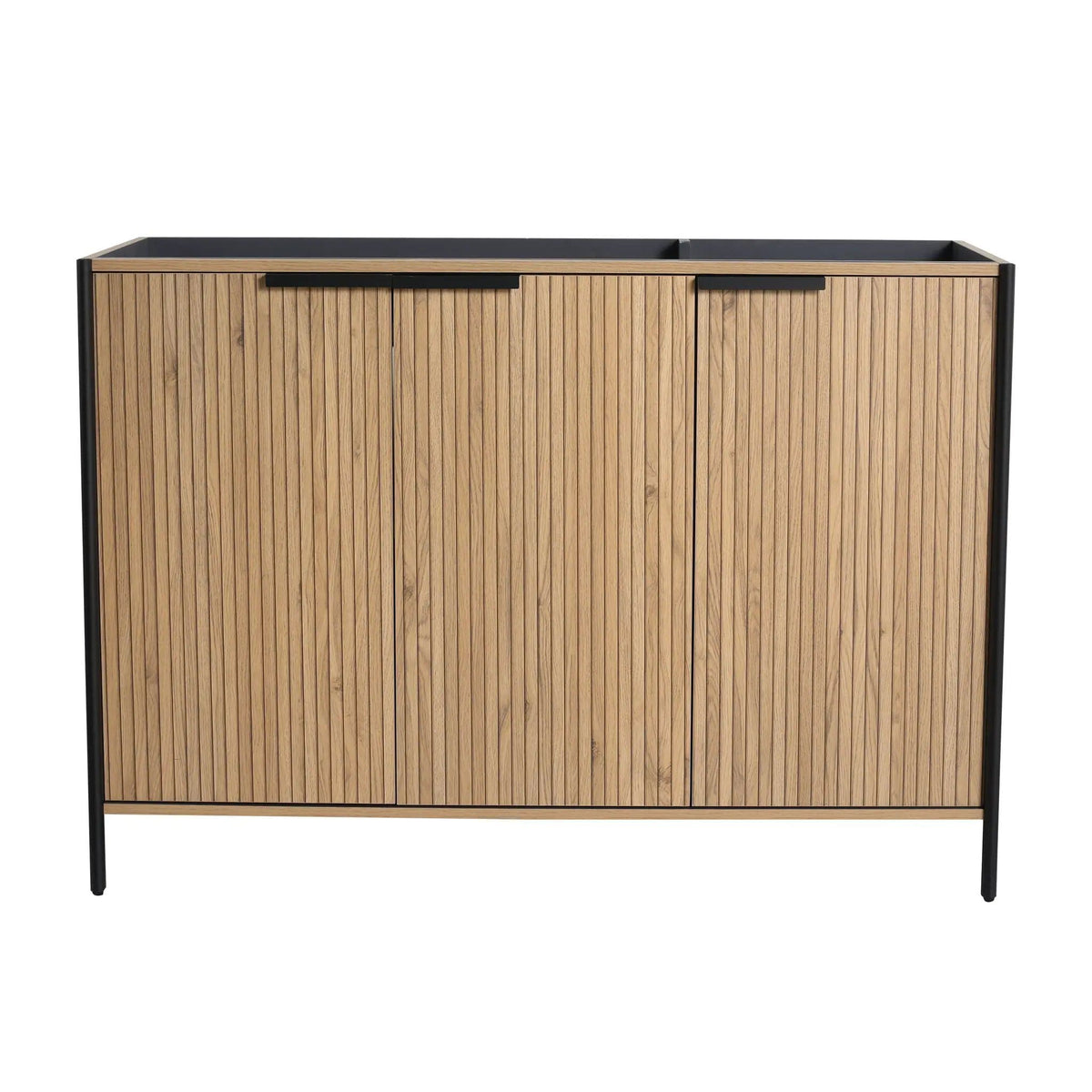 Contemporary Freestanding Bathroom Vanity With Adjustable Shelves | 5 Pieces | Stainless Steel & Metal | Bathroom