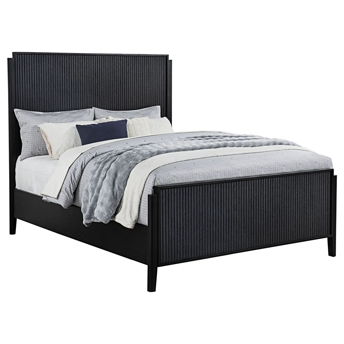 Brookmead Wood Queen Panel Bed | 63.75 x 85 x 60 in | Wood | Black