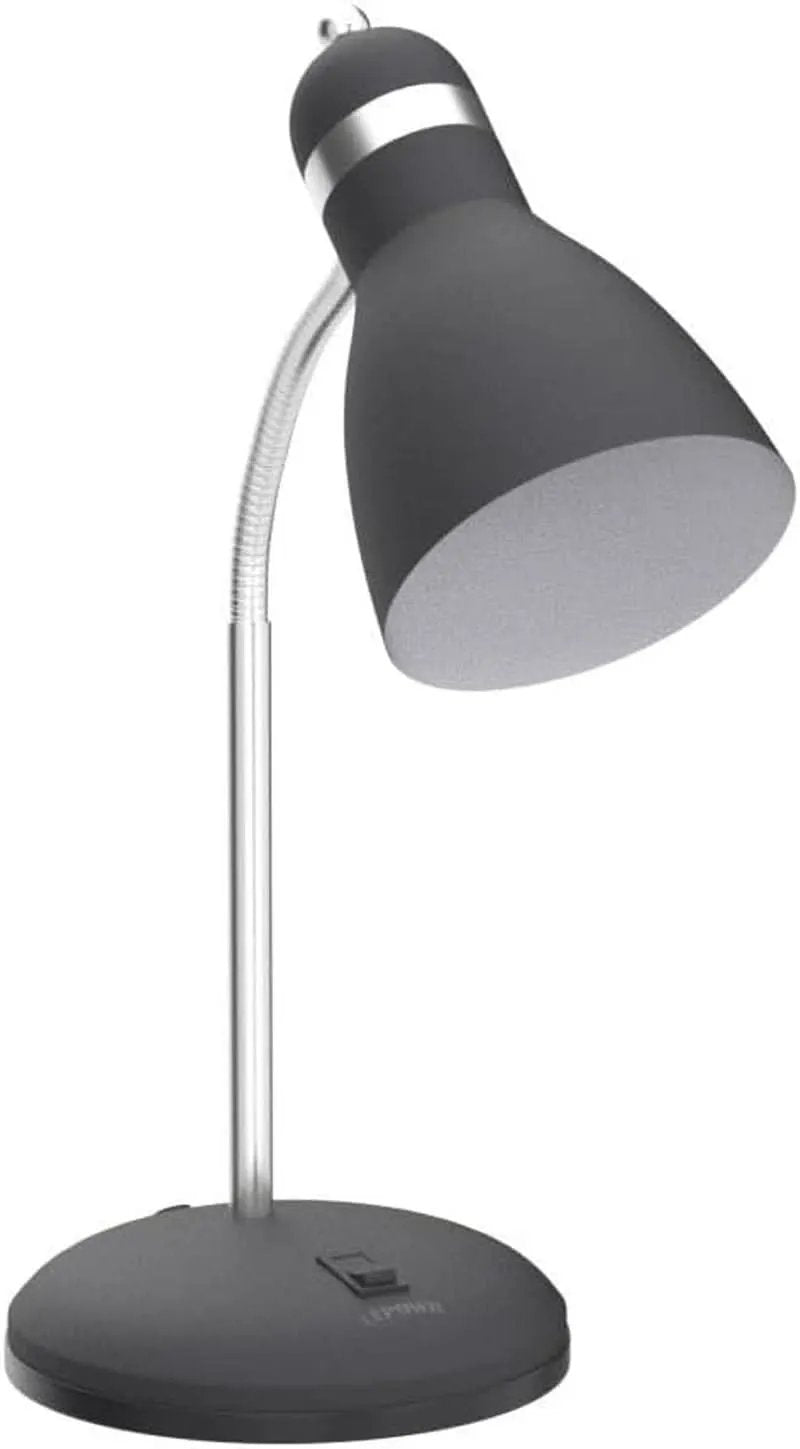 Matte Black Desk Lamp With Flexible Goose Neck Light from PriceLows™