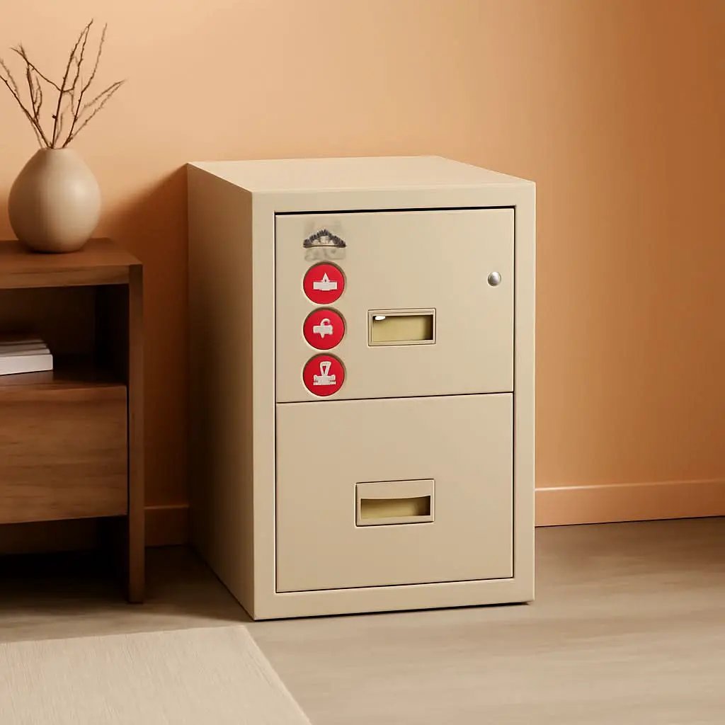 Vertical 2 Drawer Fire Safe File Cabinet 1 Hour Fire Rated from PriceLows™