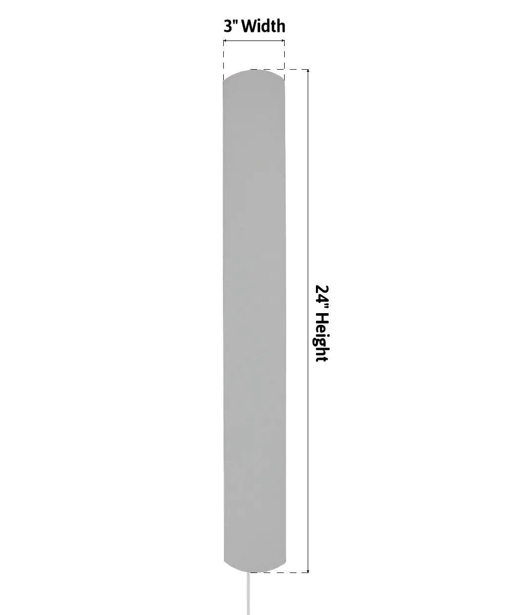 Solid Wood Wall Accent Light | Plug In Led | 24 Inch Height | Almond Finish