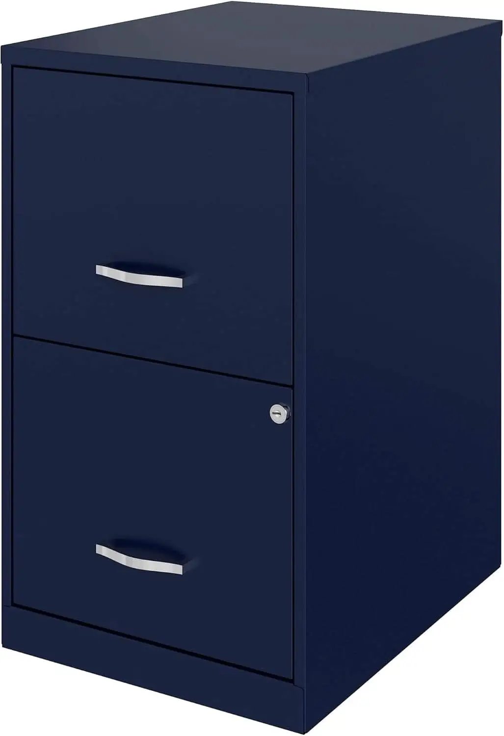Navy Two Drawer File Cabinet With Smooth Glide Drawers, 14.2 By 18 By 24.5 Inches from PriceLows™