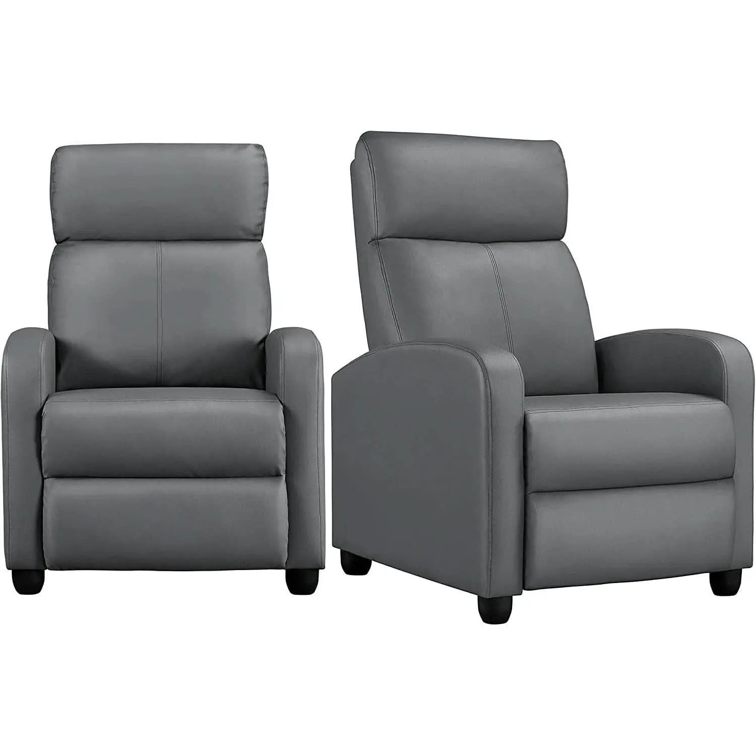 Grey Recliner Chairs Set Of 2 For Living Room Comfort from PriceLows™