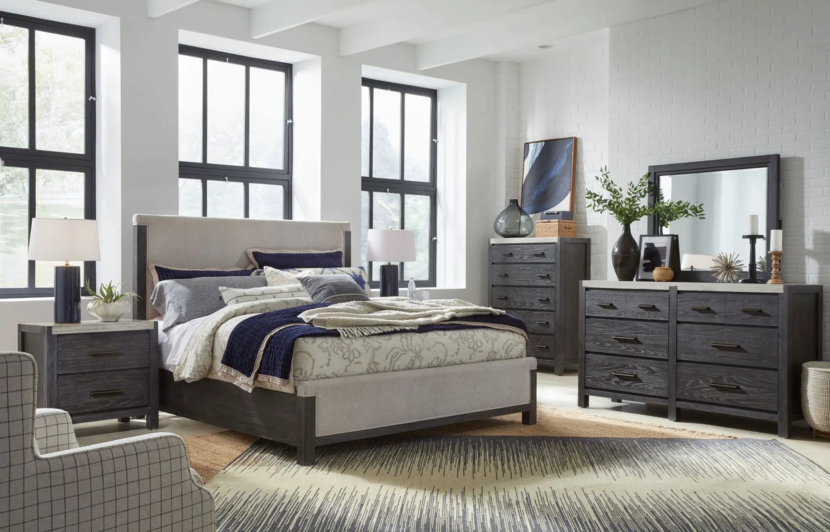 Plum Creek Upholstered Panel Bed | Seasonless Style | Tranquil Elegance | 88 Inch Length