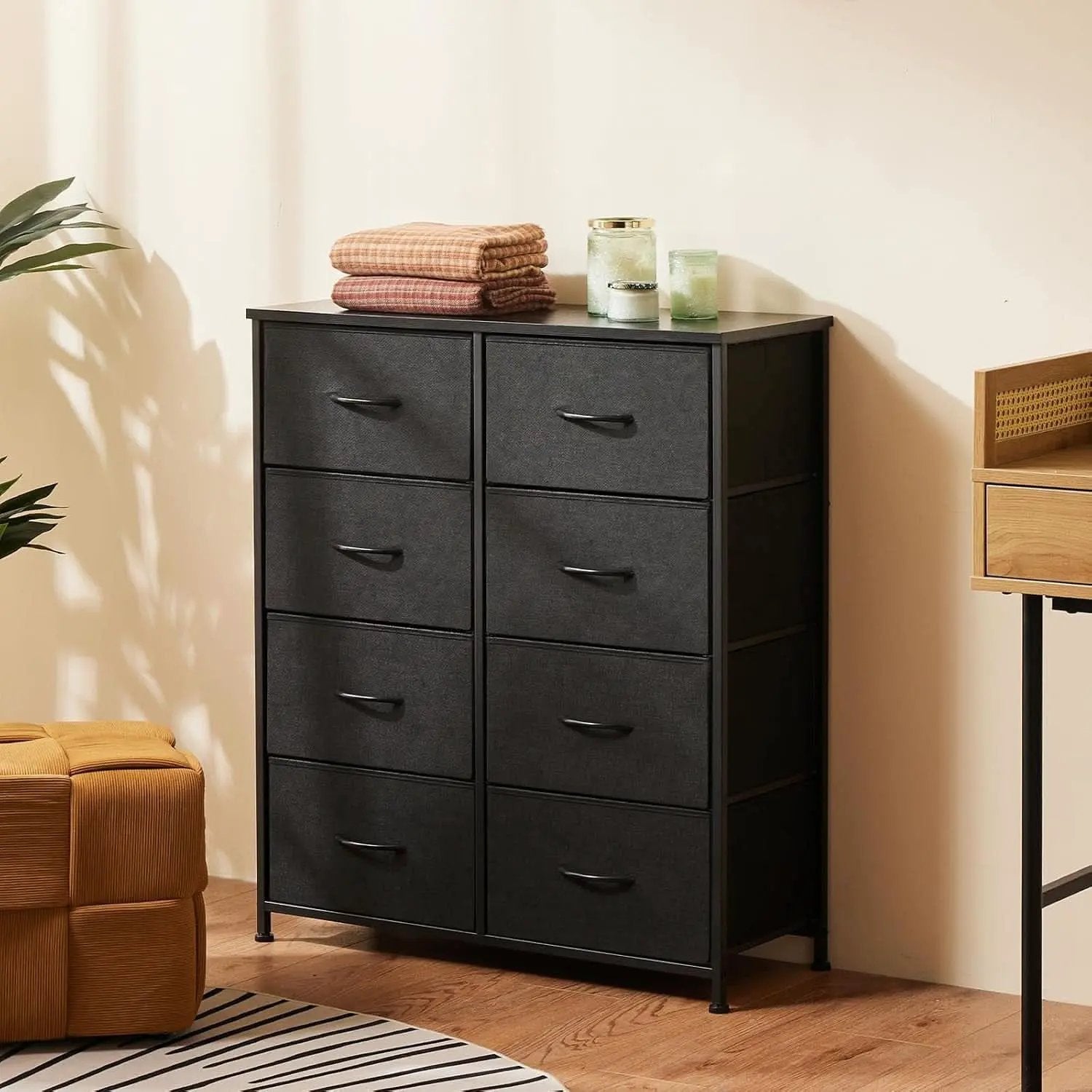 Eight Drawer HardwoodTop Dresser With Sturdy Frame from PriceLows™