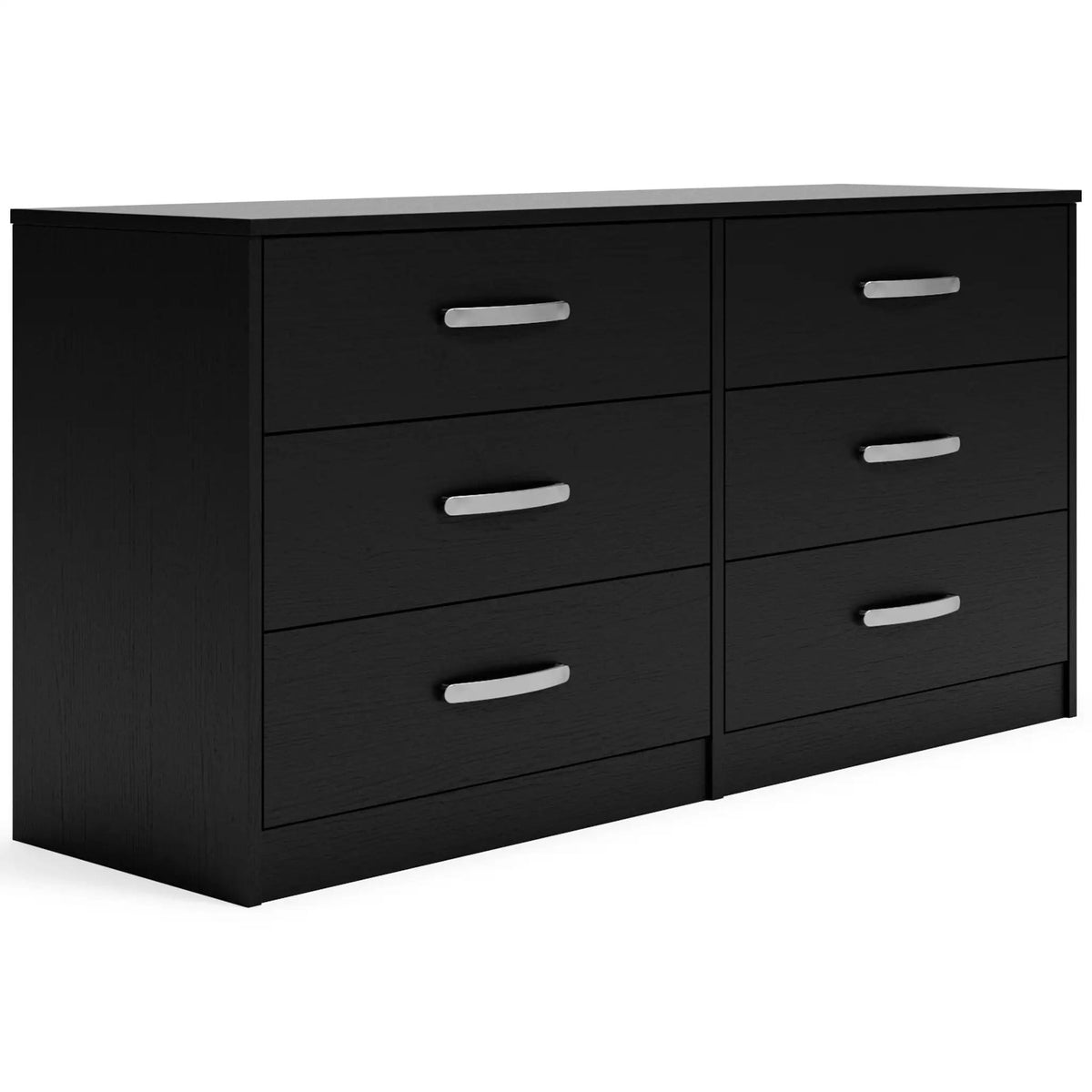 Finch Six Drawer Dresser 29'' Height | 59 x 18.75 x 28.78 in | Engineered Wood & Metal | Black