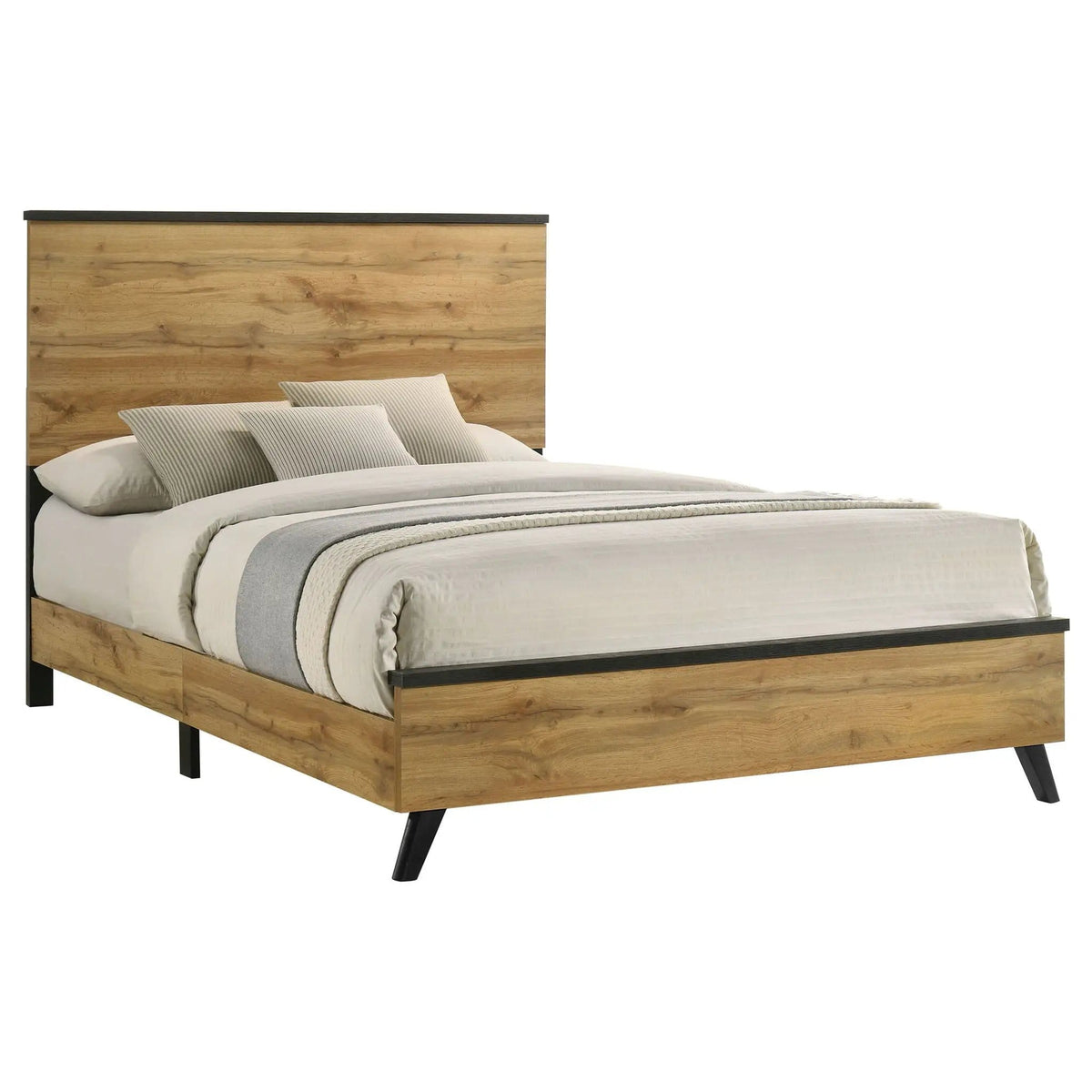 Kaywood 52-inch Queen Panel Bed Natural Pine | 62.5 x 85.25 x 51.5 in | Engineered Wood & Veneer | Bedroom