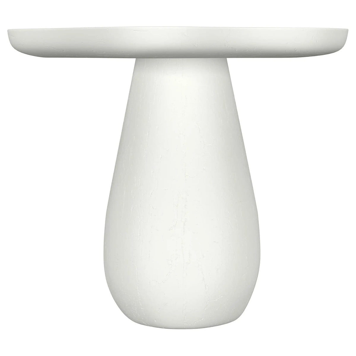 Perth 17-inch Side Table with Cloud-Shaped Top | 16.75 x 15.75 x 16 in | Engineered Wood | Off White