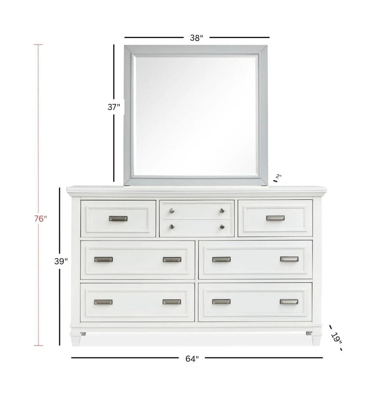 Charleston Drawer Dresser | 4 Pieces | Bedroom Furniture | Bedroom