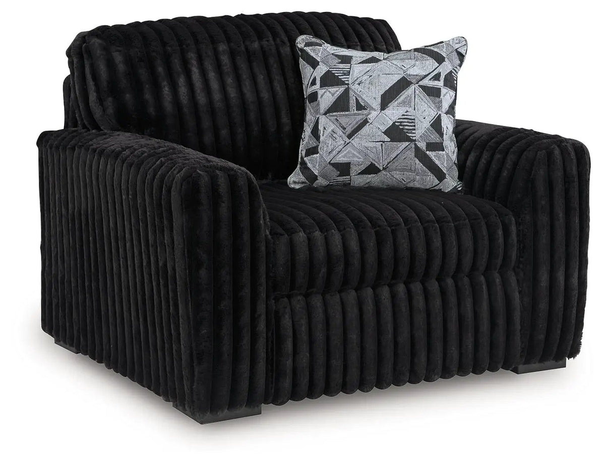 Midnight Madness Chair And A Half | Jumbo Corduroy Upholstery | Oversized Seat | Cozy Design