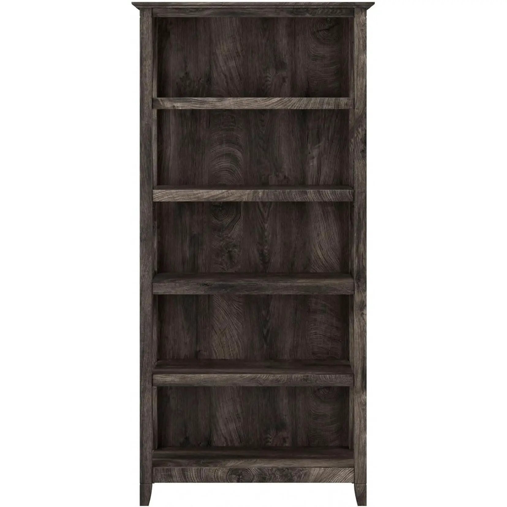 Bush Furniture Tall 5 Shelf Bookcase Dark Gray Hickory from PriceLows™
