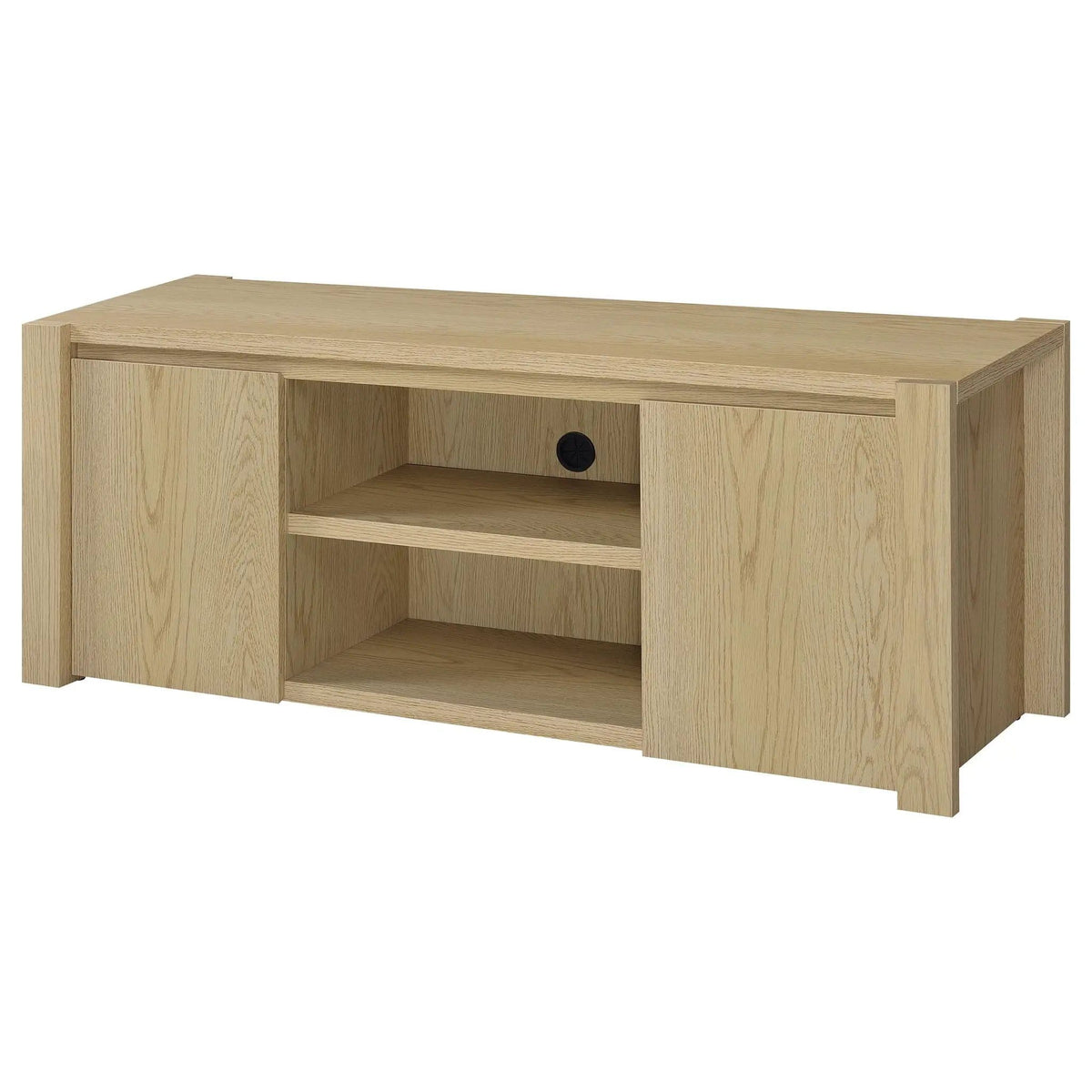 Laurelton 60-inch 2-door TV Stand Media Console | 60 x 17.5 x 23.5 in | Engineered Wood & Veneer | Light Oak
