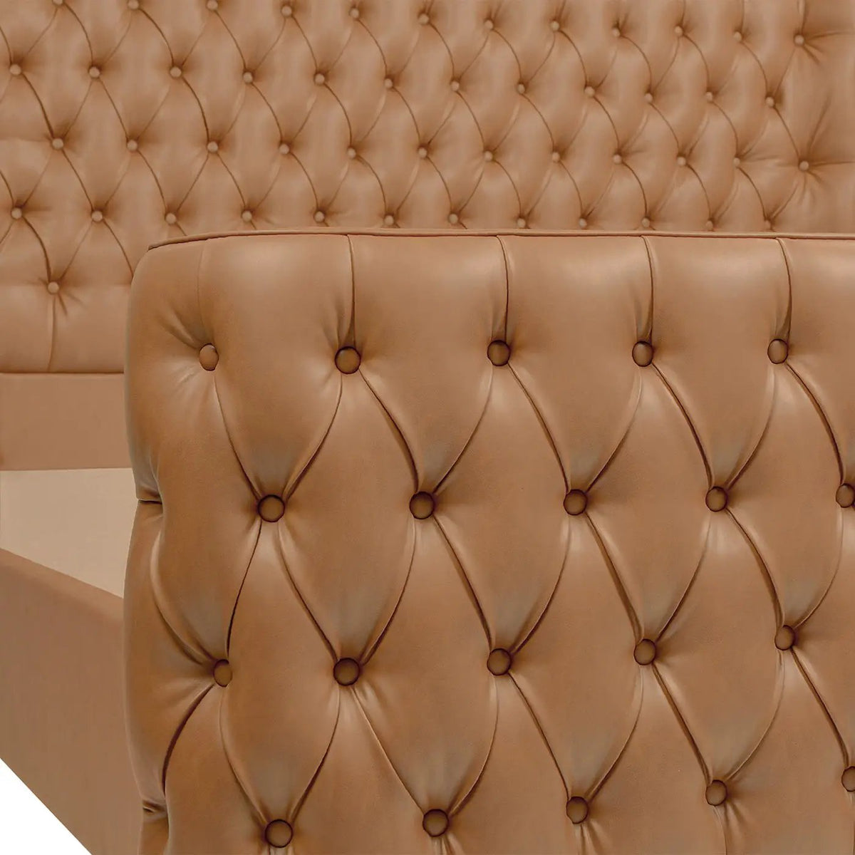 Brooklyn Tufted Panel Bed | Headboard And Footboard Set | Wingback Design | Diamond Tufting