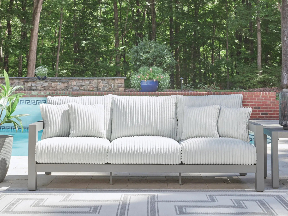 Hurley Park Sofa With Cushion | Gray | 84 Inch Seat Width | 22.13 Inch Seat Depth