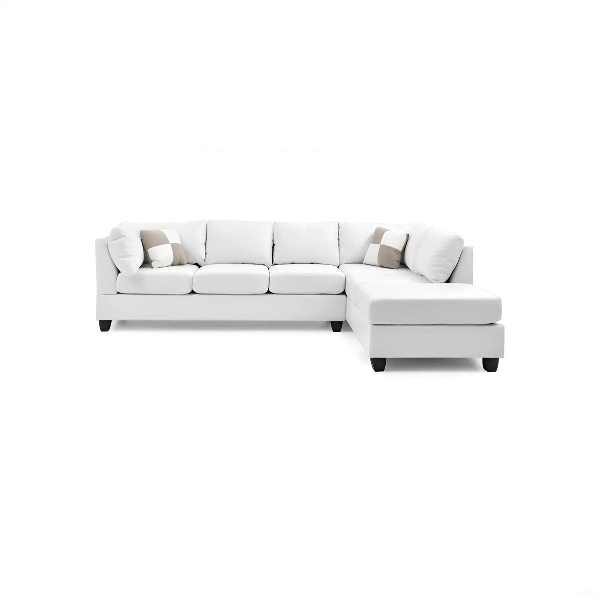 Malone Comfort Sectional | Pocketed Coil And Foam Seating | Removable Backs | 111 Inch Length