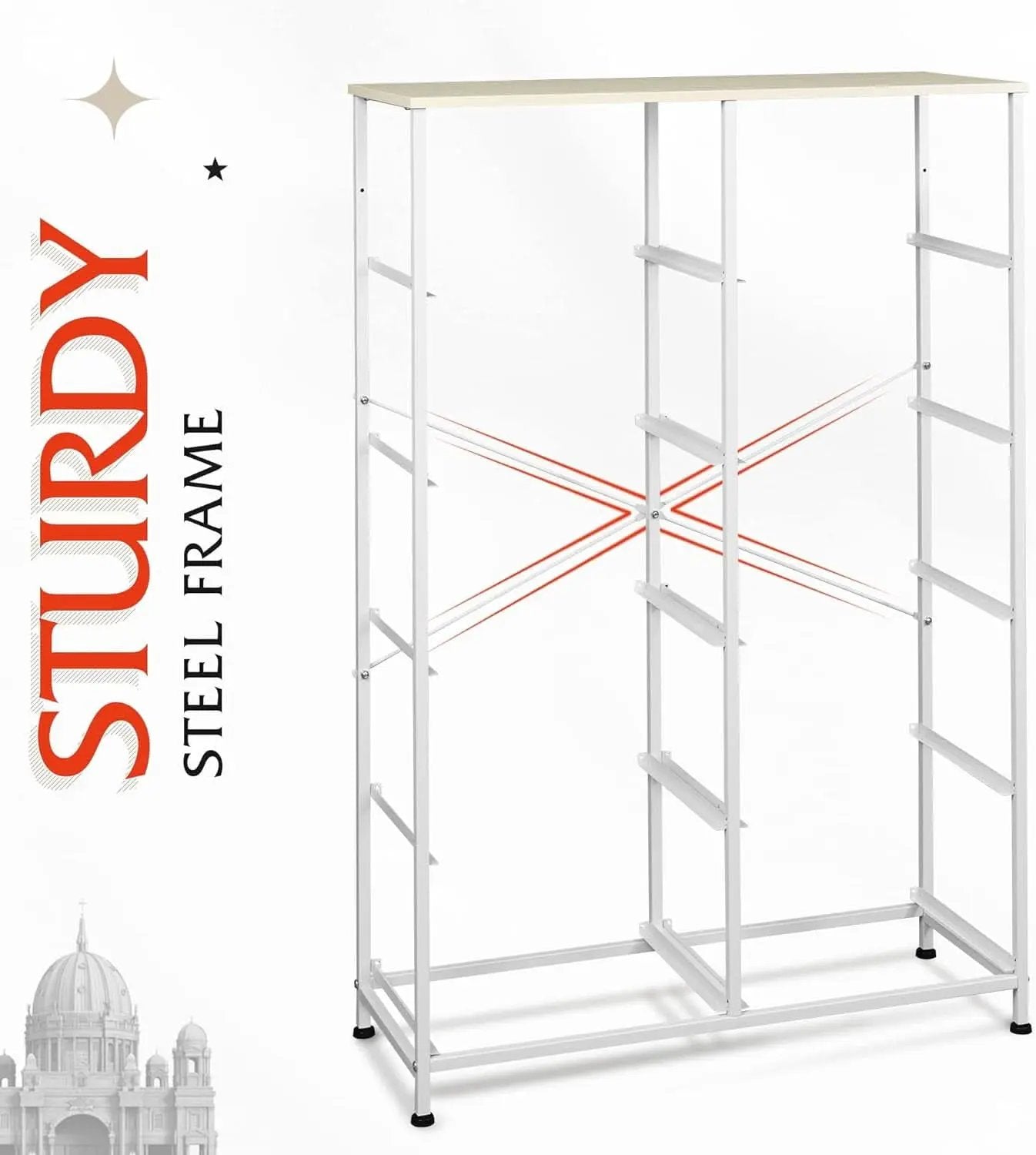 Light Grey Tall Dresser With 10 Drawers For Bedroom Storage from PriceLows™